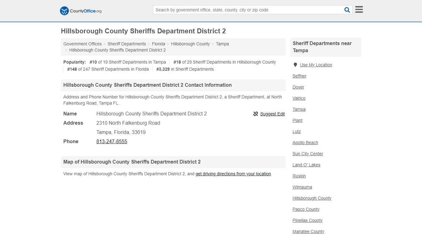 Hillsborough County Sheriffs Department District 2